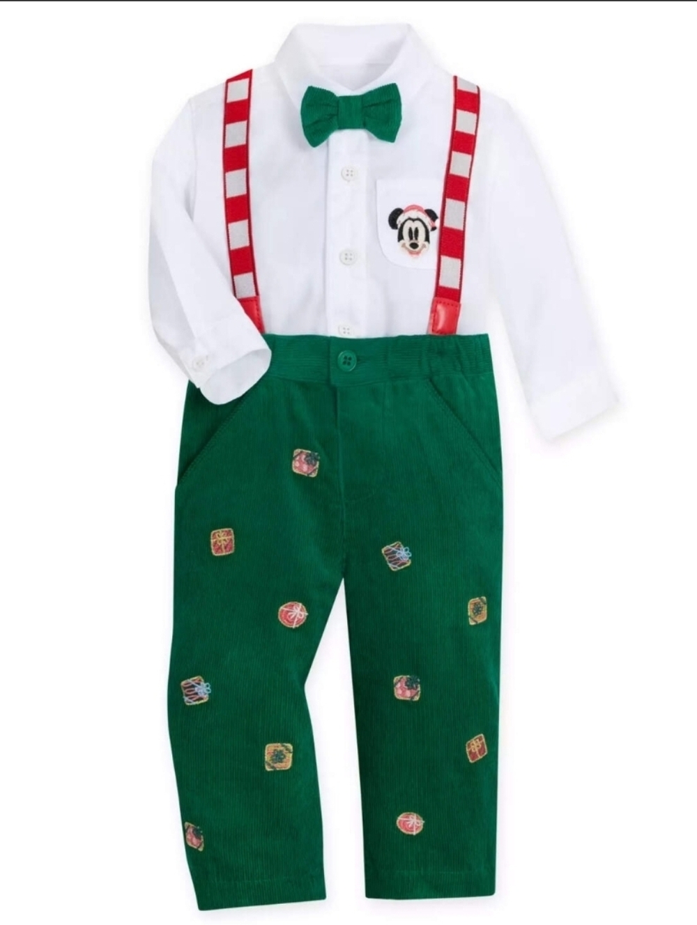 NEW Disney Baby Boys 4 Piece Christmas Holiday Outfit 12-18m & 18-24m